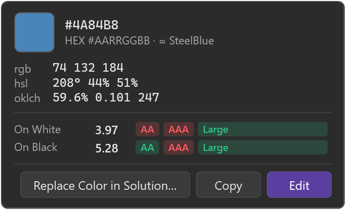 Color card