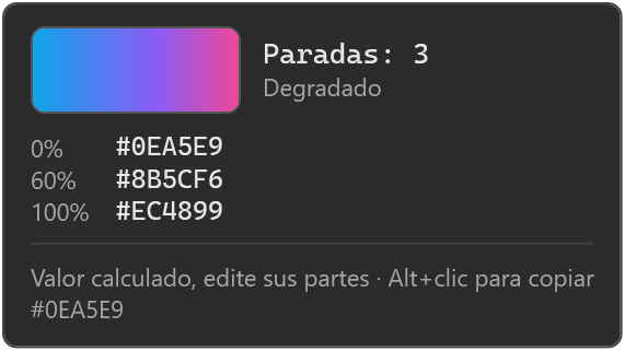 Tarjeta de color de un degradado CSS