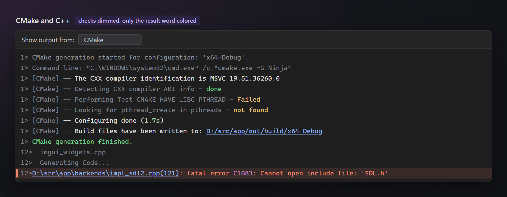 CMake and C++