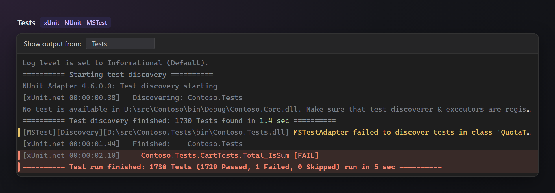 Tests