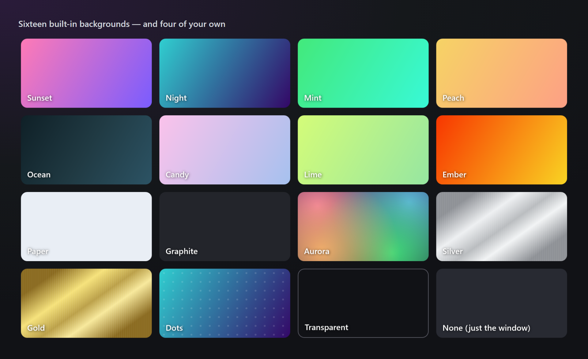 Backgrounds